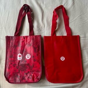 Set of two Lululemon small shopping bags